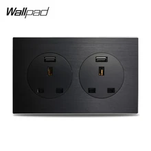 Wallpad L6 UK BS Standard Double Frame 3x6 DIY Wall Switch USB Charging Socket 13A Power Outlet Free Combination Wallpad L6 UK BS Standard Double Frame 3x6 DIY Wall Switch USB Charging Socket 13A Power Outlet Free Combination