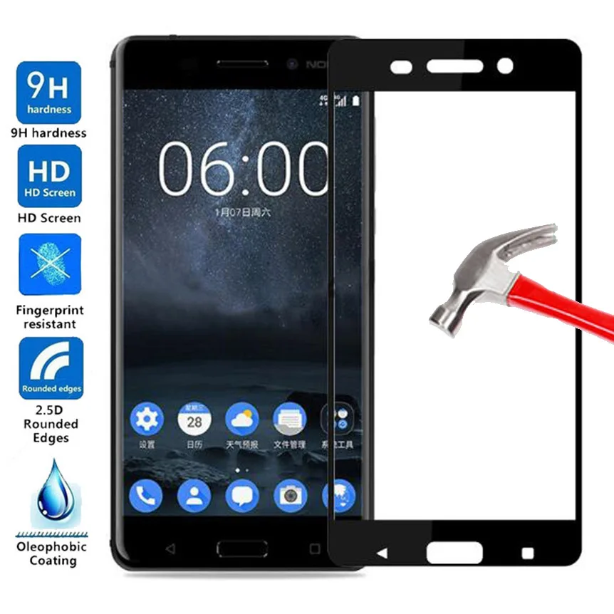 

9H Tempered Glass For Nokia 5 Screen Protector For Nokia 5 TA-1053 TA-1024 Full Cover Screen Protector Glass Film