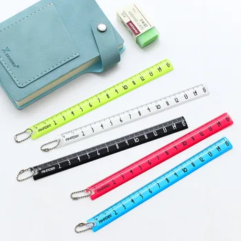 

Portable children's multi-function cartoon plastic ruler primary school students 15CM folding ruler painting ruler drawing tools