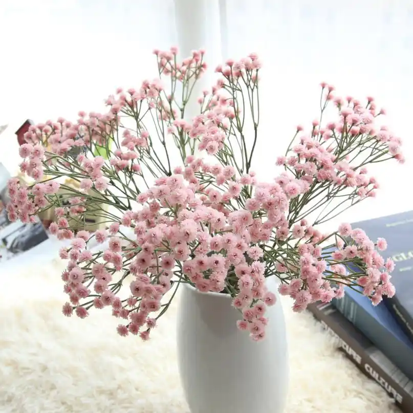 Colorful Artificial Fake Silk Gypsophila Baby/'s Breath Flower Wedding Bouquet US
