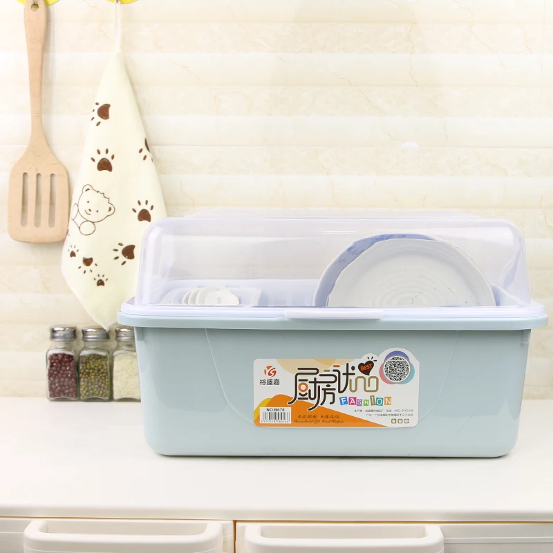  Tableware storage box cupboard with lid placed on the shelf shelf kitchen storage box storage box s - 32867610794