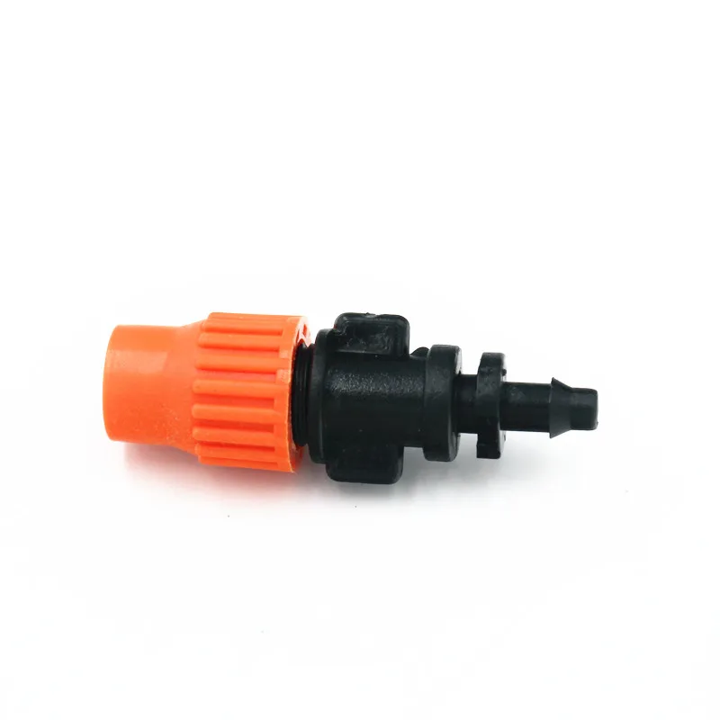 

100pcs Adjustable Mist Sprinkler With 1/4" Barbed For Micro Greenhouse Irrigation Misting Garden Watering Fitting M103