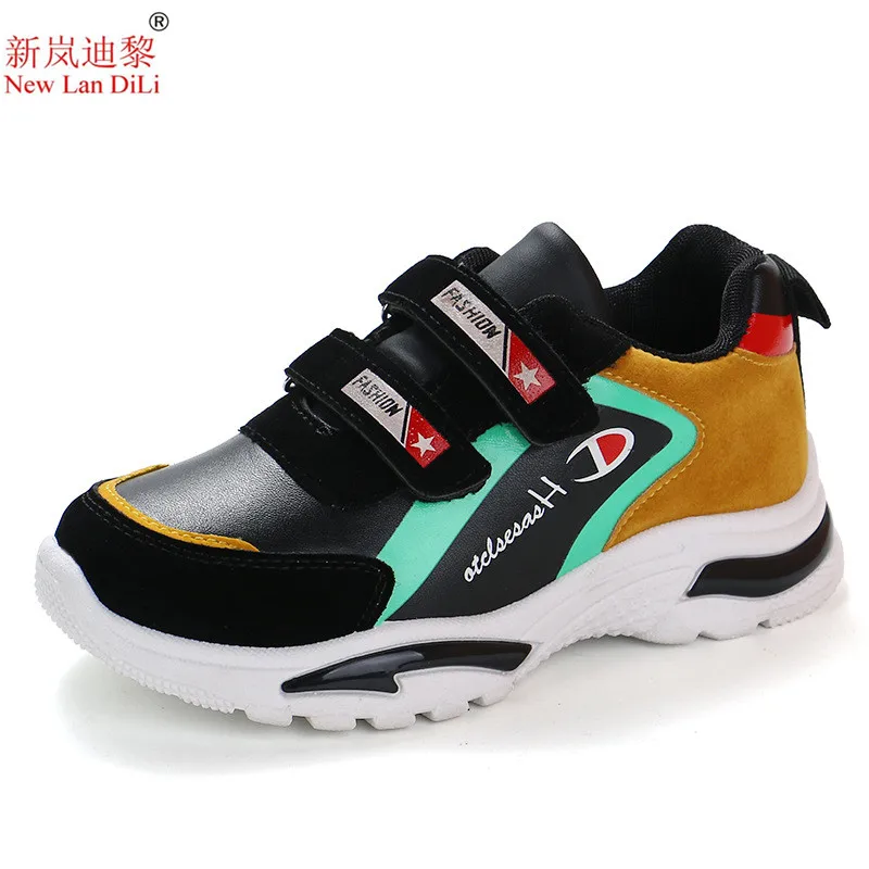 

Children's shoes 2019 autumn new boys running shoes sports shoes winter Girls leather waterproof shoes Chaussures de course