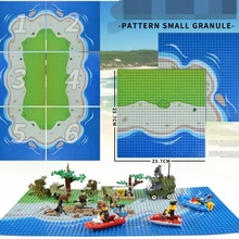 120 шт. DHL военный камуфляж зеленый цвет Дорога морская волна остров Базовая пластина строительные блоки плиты город улица Кирпичи DIY игрушки