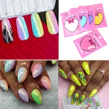 Горячая Мода DIY Инструменты для дизайна ногтей 5 цветов водонепроницаемый светящийся пигмент мешок русалки Радужные Блестки набор для ногтей