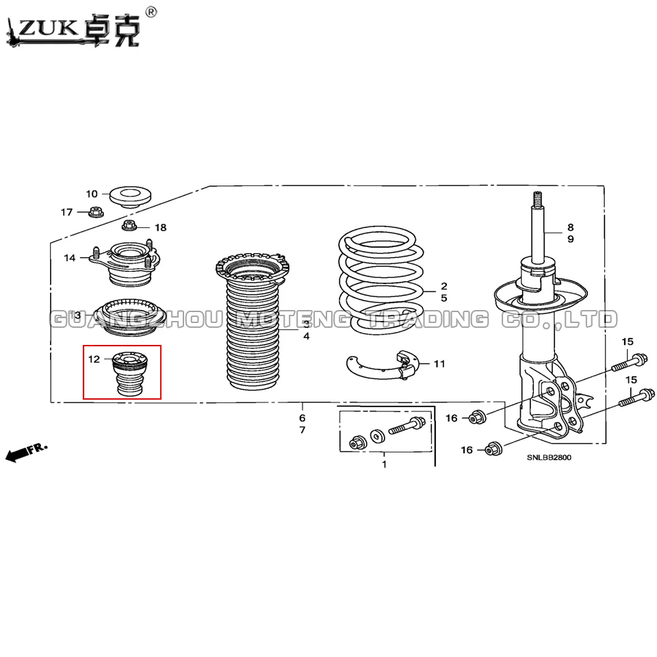 ZUK передний амортизатор впитывающая Резина удар резиновая пробка для подвески буфер для HONDA CIVIC FA1 2006 2007 2008 2009 2010 2011 FD1 FD2 левая = правая
