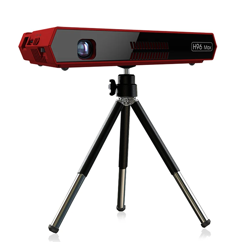 

2019 H96 Max S912 4K Voice Control Android Projector 2GB 16GB 5GHz Dual WiFi RGB LED DLP Android TV Box Projector