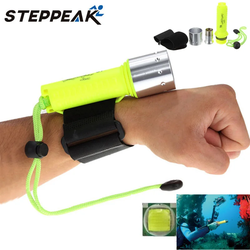 

Dive 50 meter CREE XM-L 2300Lm Underwater Diving Flashlight CREE XM-L T6 LED Diving Flashlight Torch Lamp 60M Waterproof