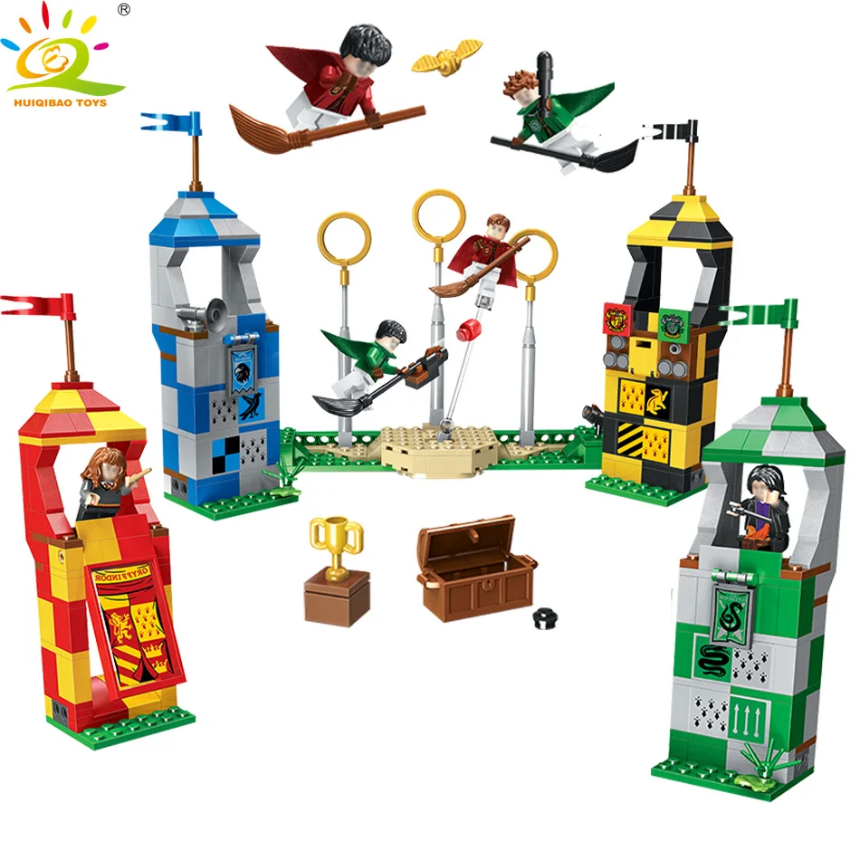 

HUIQIBAO TOYS 540pcs Harry Potter set Building Blocks For Children Compatible Legoingly City Quidditch Match game Figure Bricks