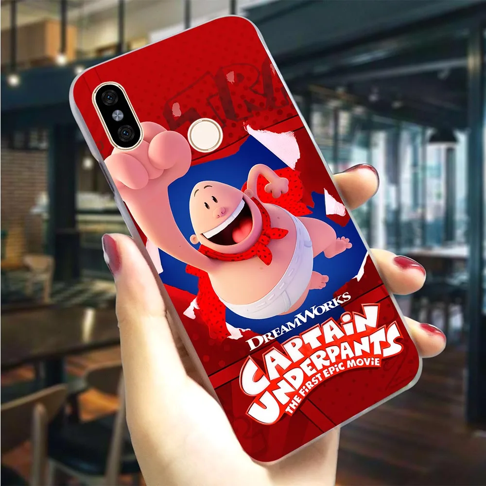 

Plastic Phone Cover for Xiaomi Redmi 6A Captain Underpants Case for Redmi Note 5 Covers 4A 5 Plus 5A Prime 4X 6A 6 Pro