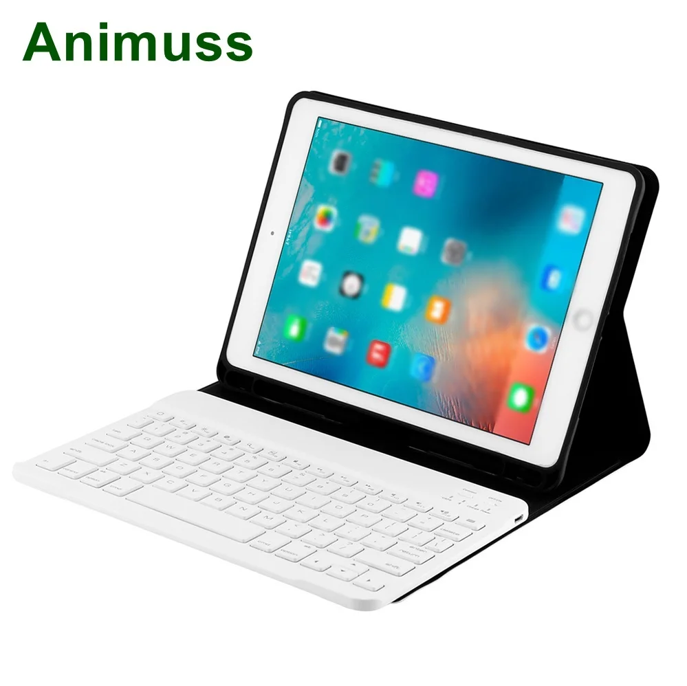 

Animuss Hot Sell Protective Removable Smart Wireless Bluetooth Keyboard Case Stand For iPad Pro 9.7