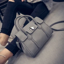 Hiver Arrivent Dame Sacs Vintage Femmes Sac de Messager De Mode Bref Tricoté Lockbutton Petits Sacs À Main Crossboday de la femme Sacs