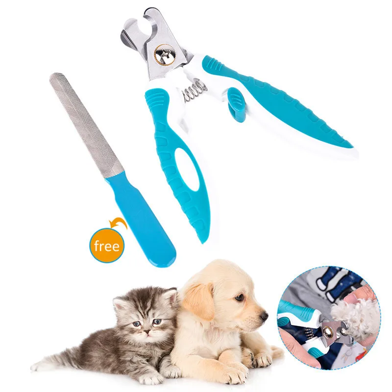Dog Nail Clippers Scissor Pet Nails Trimmer Cutter Set with Safety