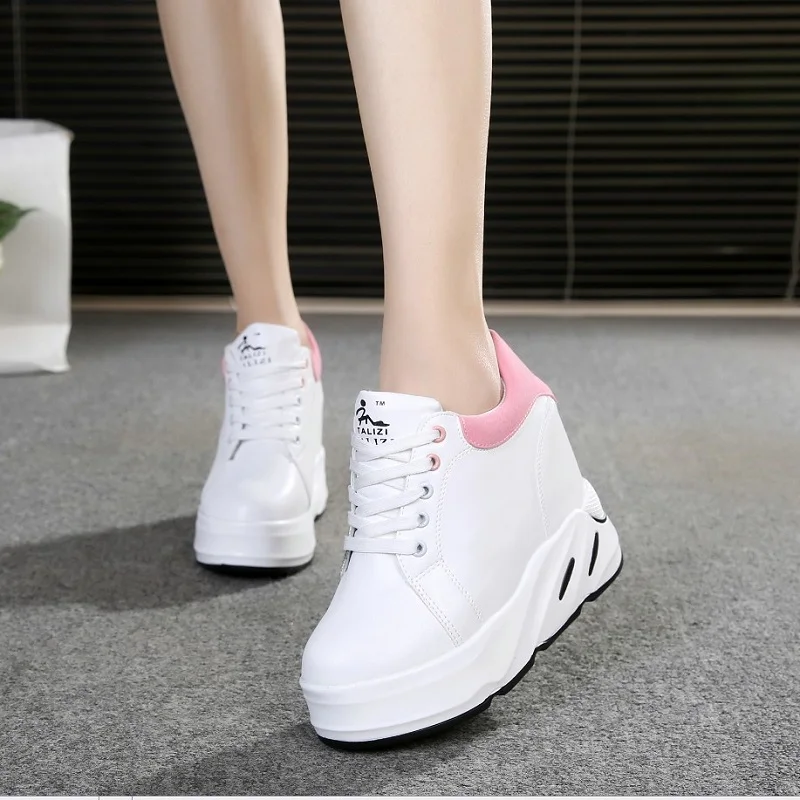 

Women Sneakers 2018 Autumn Women Wedges Shoes High Top Fashion Women Casual Shoes Female Height Increasing Platform Shoes Women