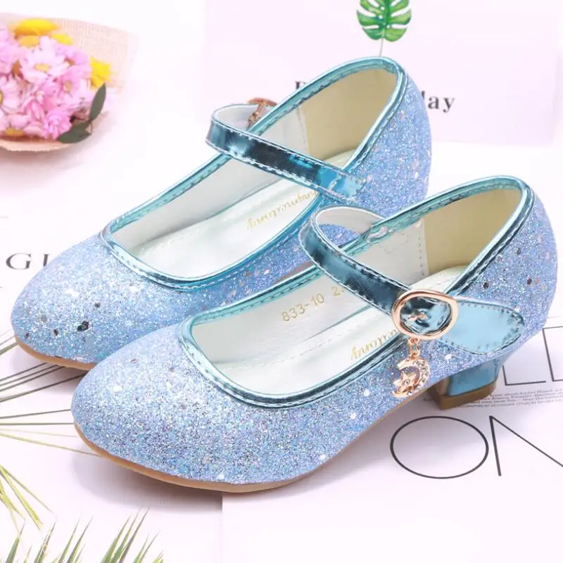 SKHEK Glitter Girls  Sandals  Girls  High Heel  Sandals  Kids 