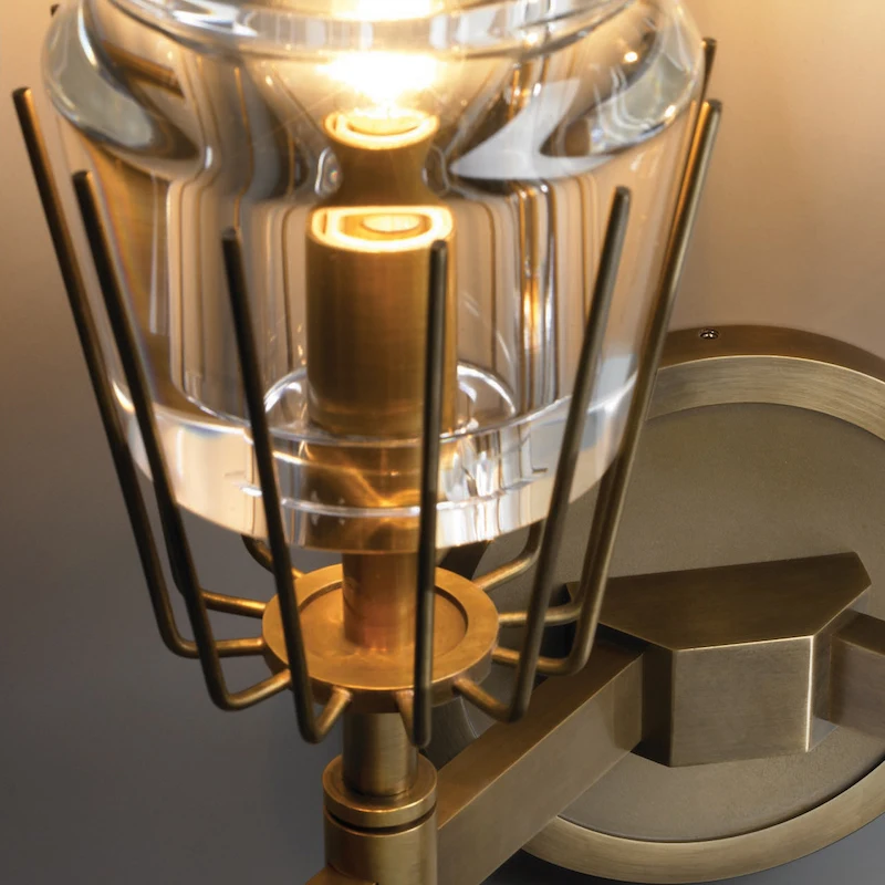 Свадебные светодиодные золотые хрустальные настенные светильники Wandlamp Post