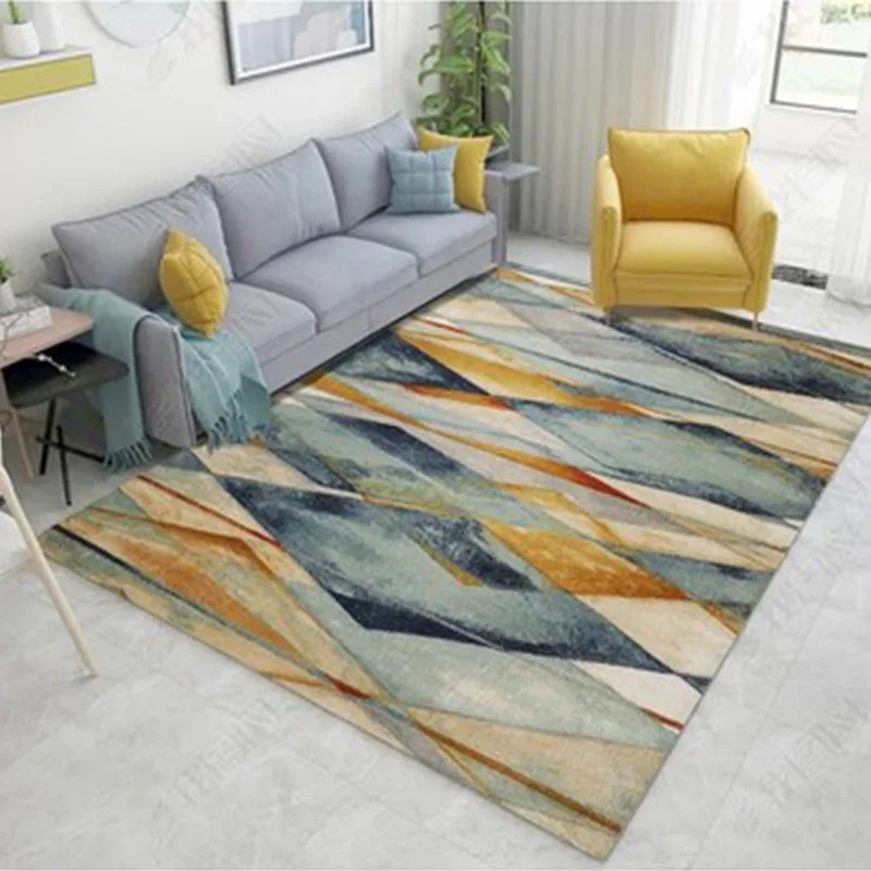 

Geometric Rectangle Carpets For Living Room Bedroom Rugs Sofa Coffee Table Floor Mat Customized Carpet
