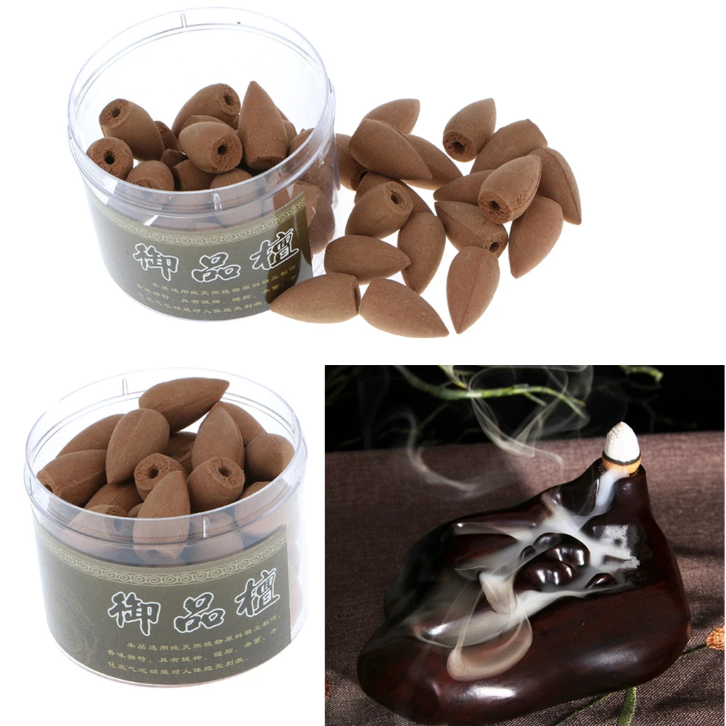 80Pcs Backflow Incense Cones Natural Incense Cone Incense for Home Patio Office Yoga Meditation Room Hotels Business Clubs