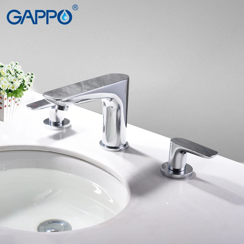 

GAPPO Basin Faucets deck mounted faucet bathroom taps mixer water Double Handle waterfall faucet basin mixer sink faucet