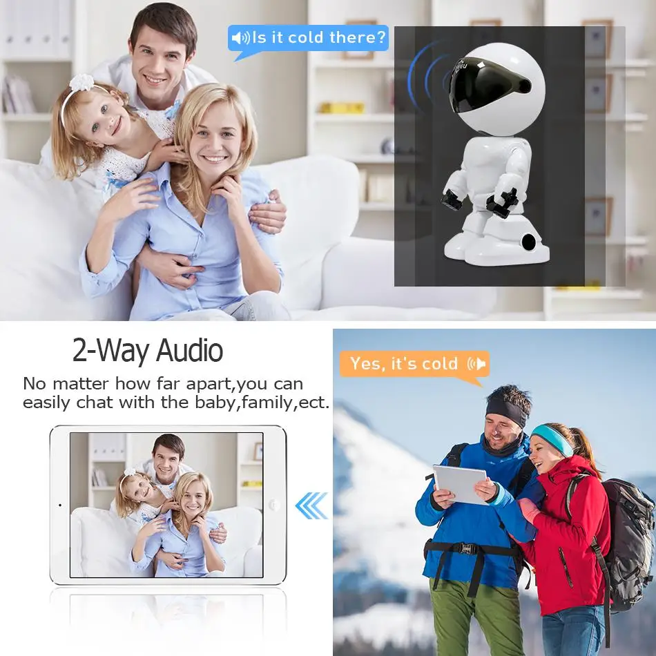  Hiseeu 2MP HD Wireless IP Camera wi-fi Robot camera 1080P Wifi Night Vision Camera IP Network Camer - 32809243594