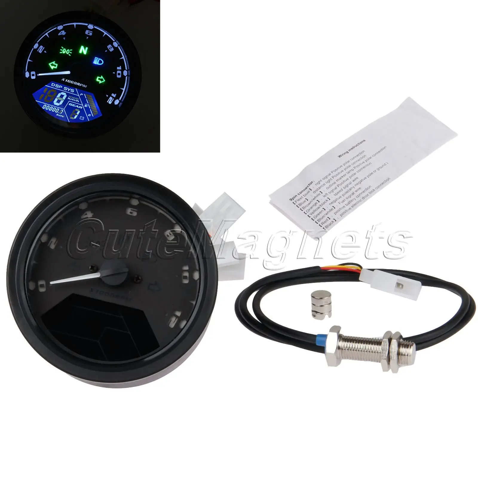 Цифровой тахометр mtsooning спидометр одометр мотоцикл 12000 об/мин|fuel meter motorcycle|refitting |