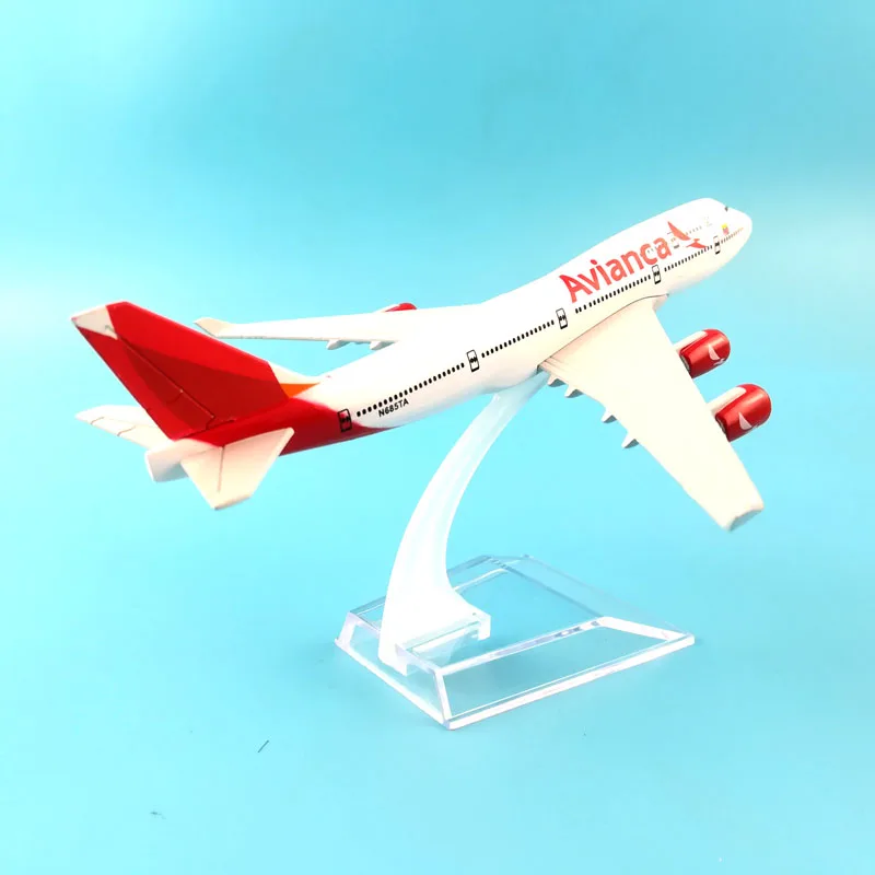 16 см BOEING 747 AVIANCA AIRWAYS модель из металлического сплава Игрушечная самолета Самолет