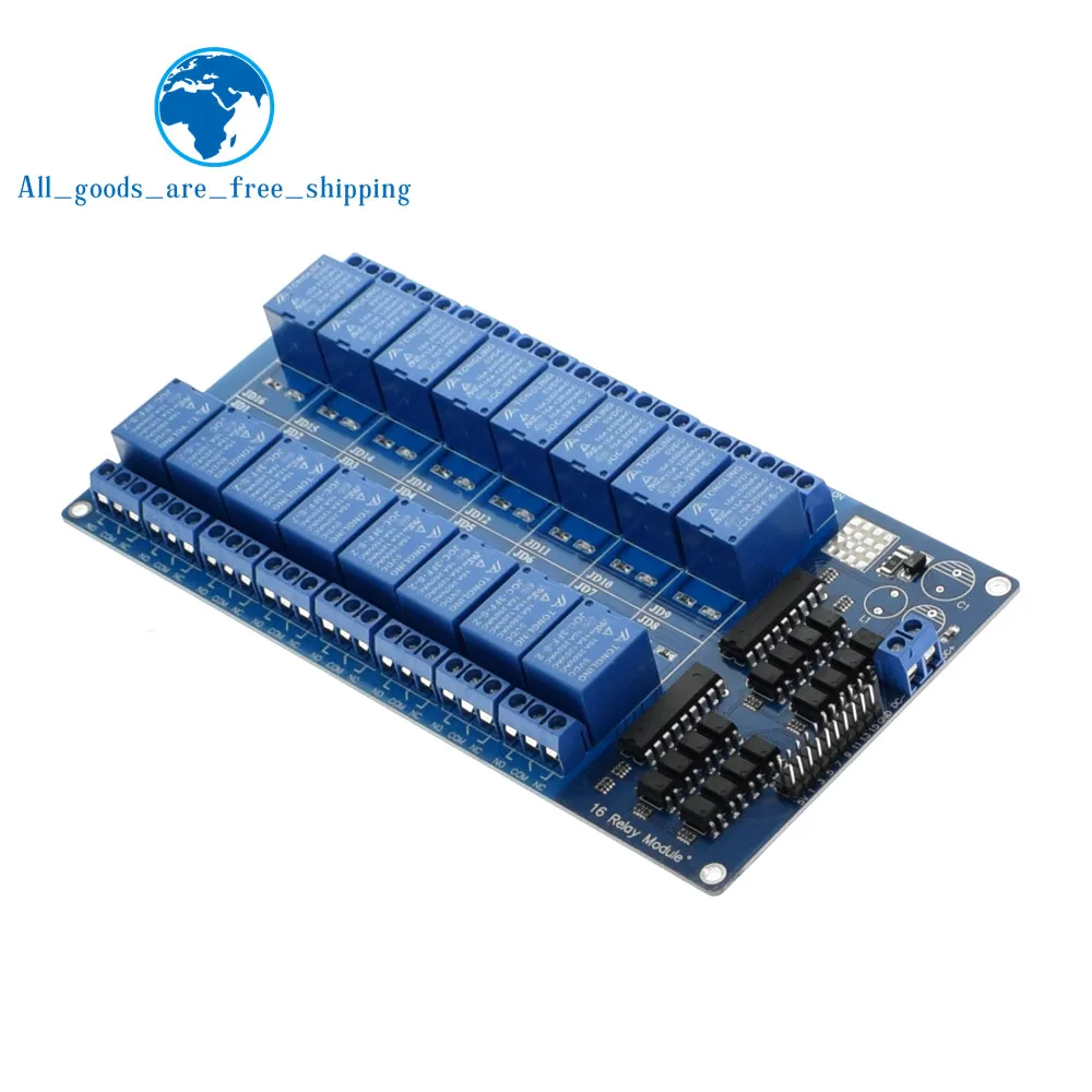 TZT teng 5 в 12 В 16 канальный релейный модуль для arduino ARM PIC AVR DSP электронный релейный ремень оптрон изоляция