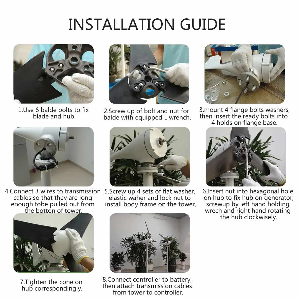 Gerador de Turbinas Lâminas de Vento Opção com Controlador de Carga à Prova Apto para Casa 48 v Eólicas 3 5 Dwaterproof Água ou Acampamento 6000 w 12 - 24 9 Geradores de energia alternativa