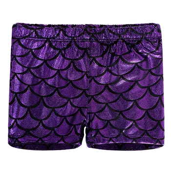 

Ballerina Gymnastic Ballet Elastic Shorts Mermaid Purple Underpants Child Sport Ballet Dancer Dance Shorts Pants For Cute Girls