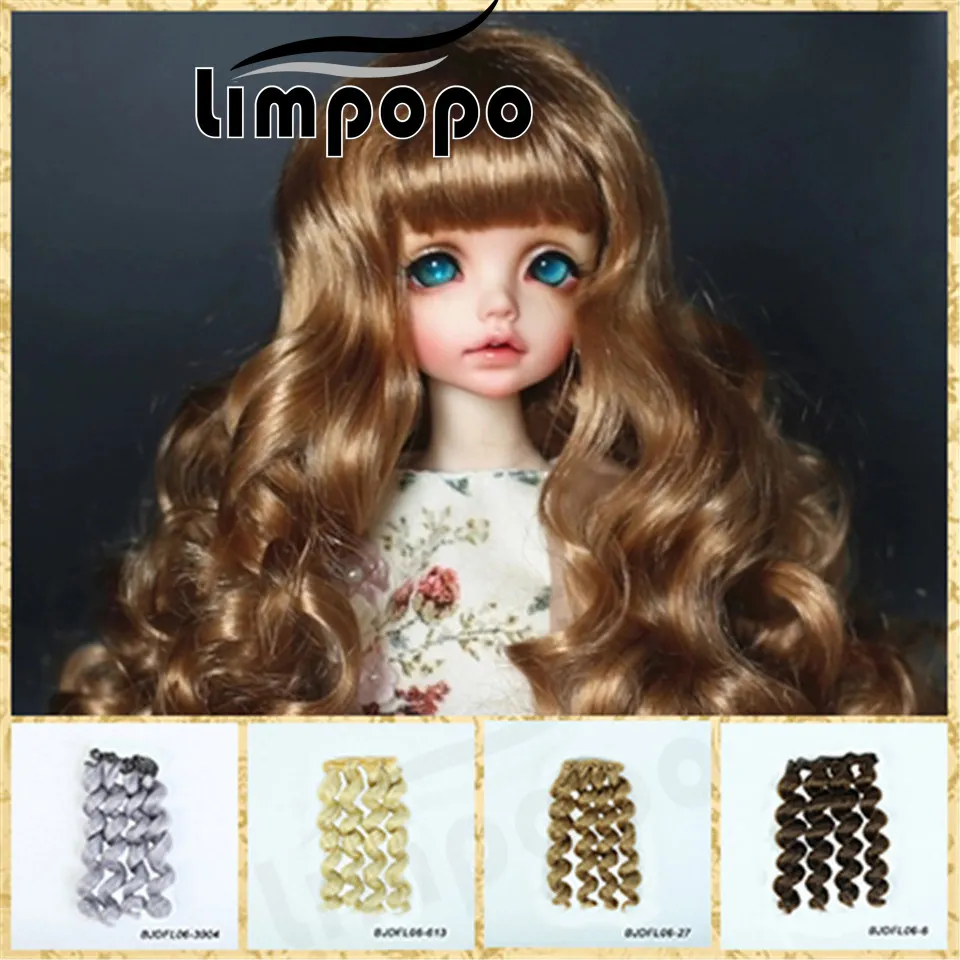 LIMPOPO 15cm*100cm bjd doll wigs with DIY hair curly braid multicolor optional 1/3 1/4 1/6 doll wig yellow brown red blue pink LIMPOPO 15cm*100cm bjd doll wigs with DIY hair curly braid multicolor optional 1/3 1/4 1/6 doll wig yellow brown red blue pink