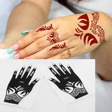 2 предмета татуировки повторного использования рук татуировки трафарета Хна тату паста шаблон ручная роспись Книги по искусству для левой и правой руки