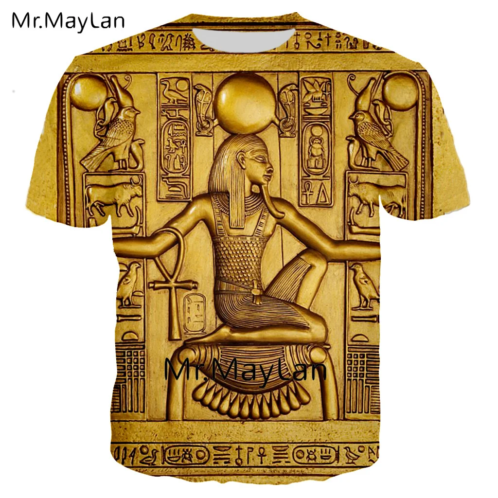 Винтажная футболка с 3D принтом в виде древнего египетского Шакала Encabezada Dios Anubis, Мужская/wo Мужская Ретро Уличная футболка, Мужская футболка, одежда