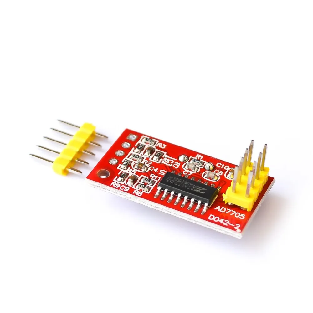 NEW 1pcs AD7705 dual 16 bit ADC data acquisition module input gain programmable SPI interface TM7705