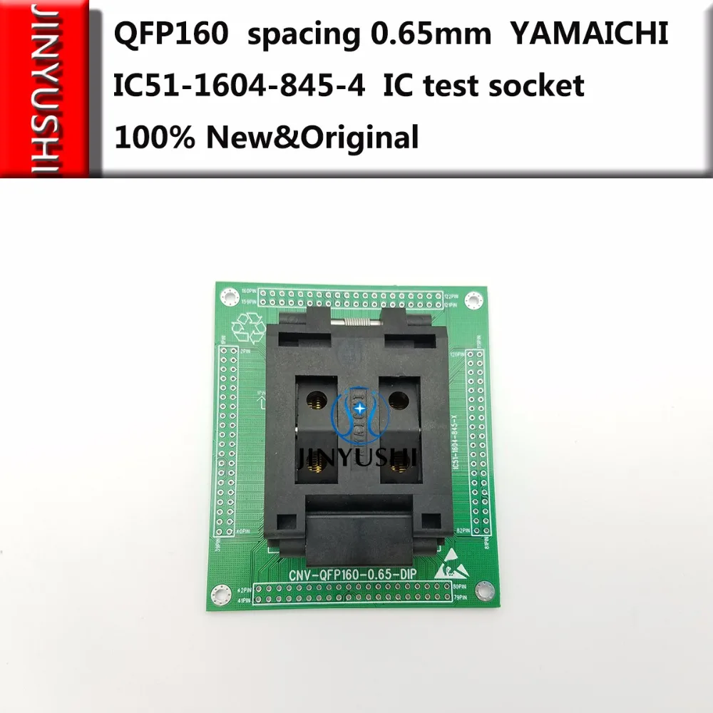 Clamshell QFP160 spacing 0.65mm IC51-1604-845-4 YAMAICHI IC Burning seat Adapter testing seat Test Socket test bench ethernet tracer