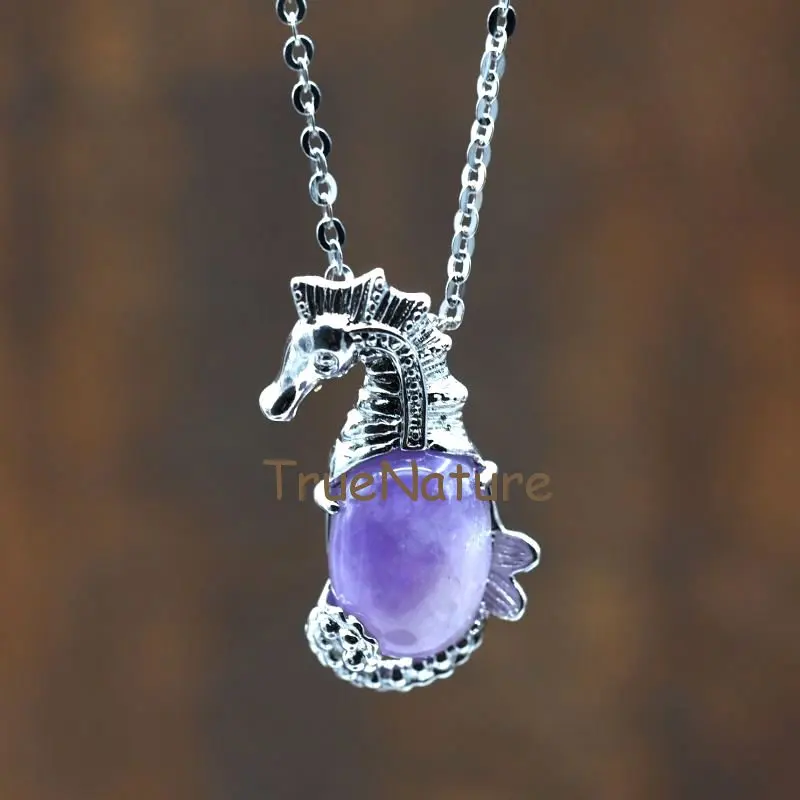 20170927-NM7843- Sliver Plated Sea Horse Necklace-18inch-8.97g_1