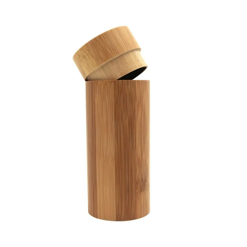 

Natural Bamboo Glasses Cases Round Sunglasses Case Bags Wood Vintage Handmade Sun Glasses Box Spectacle Eyeglasses Case