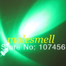 1000 шт 3 мм Ультраяркий зеленый светодиодный прозрачный объектив 3 мм прозрачный зеленый светодиодный круглый зеленый светодиодный