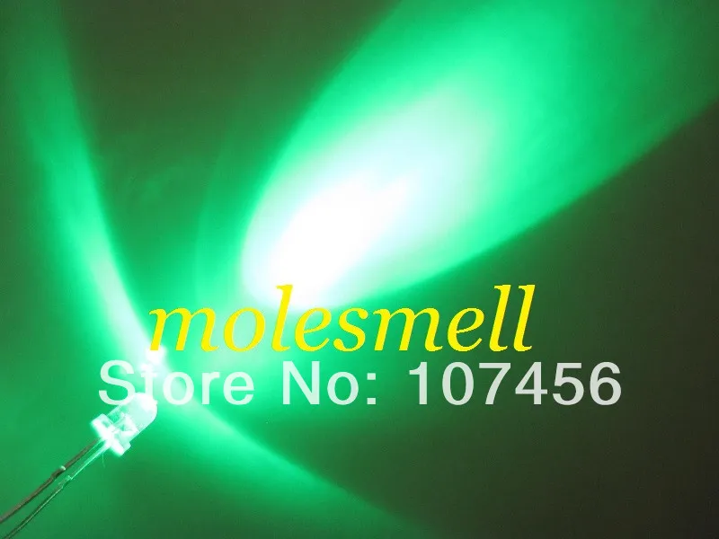 1000 шт 3 мм Ультраяркий зеленый светодиодный прозрачный объектив 3 мм прозрачный зеленый светодиодный круглый зеленый светодиодный