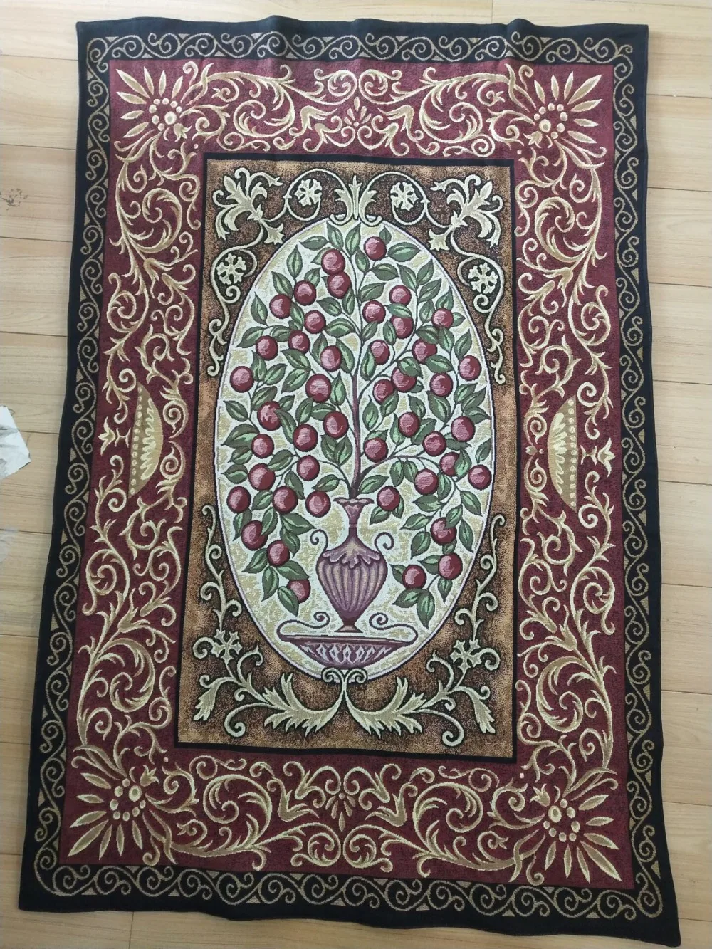 Высокое качество, украшение для дома, Феникс, 134*93 см, бесчисленные богатые фрукты, пейзаж, Фреска, настенный гобелен, pt-64