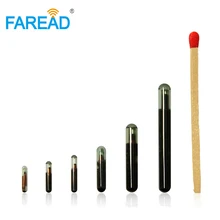 Водонепроницаемая EM4305 ISO11784/5 имплантированная стеклянная метка для животных 134,2 кГц 1,4*8 мм чип RFID для отслеживания поросят, кошек, собак, домашних животных