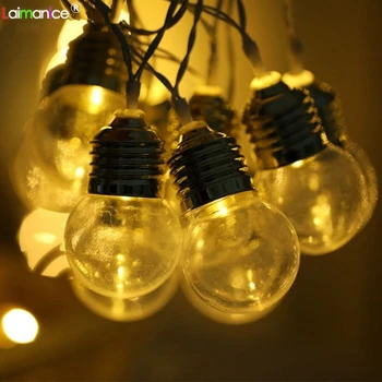 

5M 20 LED Transparent Light Bulb Connectable Led String Lights For Christmas Party Wedding Garland Ball Lamp AC 110V/220V