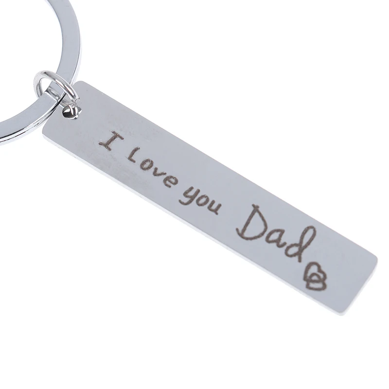 Брелок с надписью I Love You Dad в форме сердца цепочка для ключей кулон виде букв