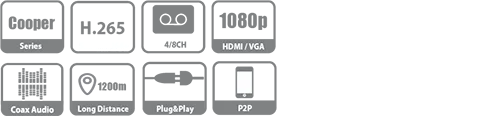 Цифровой видеорегистратор Dahua XVR1B04H XVR1B08H 4/8 Channel Penta-brid 4M-N/1080P Cooper 1U