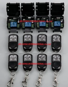 

Free shipping 12V 1ch wireless remote control switch system 8pc transmitter & 4pc receiver relay smart house z-wave