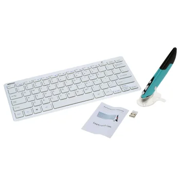 

Portable Ultra Thin Light 2.4 GHz Wireless Keyboard with Adjustable DPI Optical Electrical Pen Mouse for Windows Android Linux