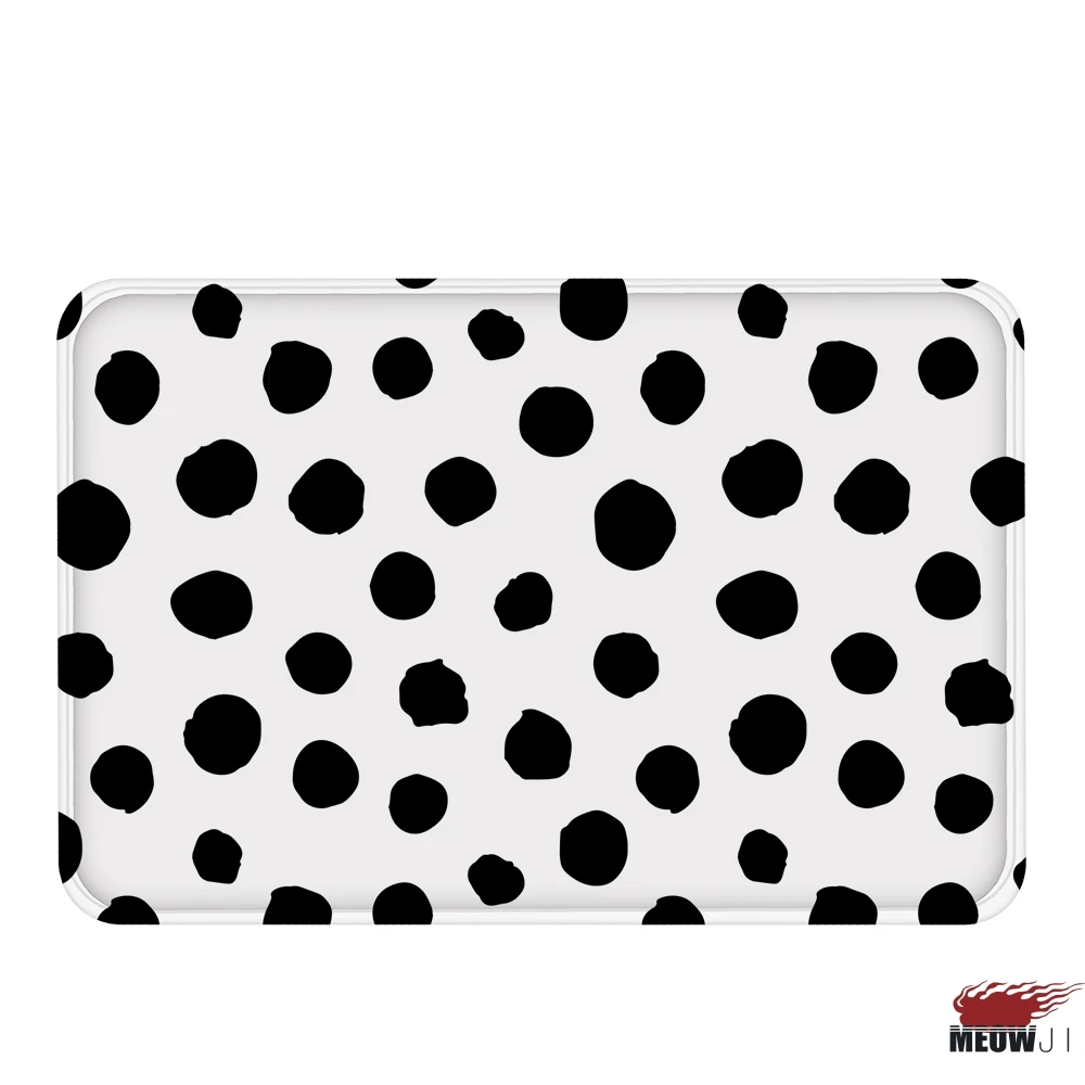 [MIAOJI] черно-белые точки с неровным геометрическим узором мягкий коврик для ванной коврик для ног водопоглощающий нескользящий