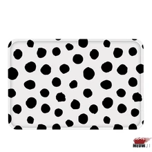 [MIAOJI] черно-белые точки с неровным геометрическим узором мягкий коврик для ванной коврик для ног водопоглощающий нескользящий