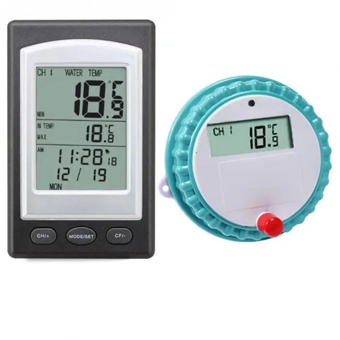 Беспроводной термометр с ЖК-приемник водостойкий измеритель температуры для бассейна, Спа горячая ванна ZJ55