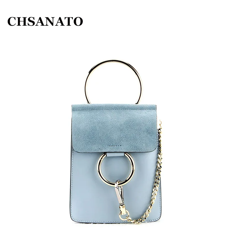 

CHSANATO Stylish Popular Brand Designer Handbag High Quality Women Genuine Leather Girls Bag Shoulder Mini Chain Ring Bags