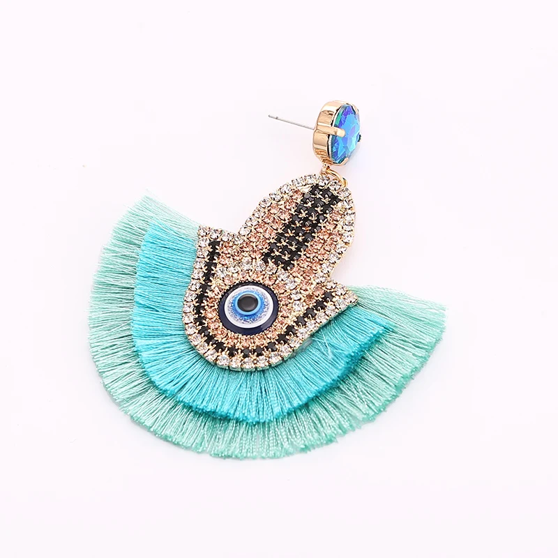 Bohemian Tassel Earrings Finged Pendientes Oorbellen Crystal Long Dangle Drop Earrings For Women Fashion Jewelry boho oorbellen